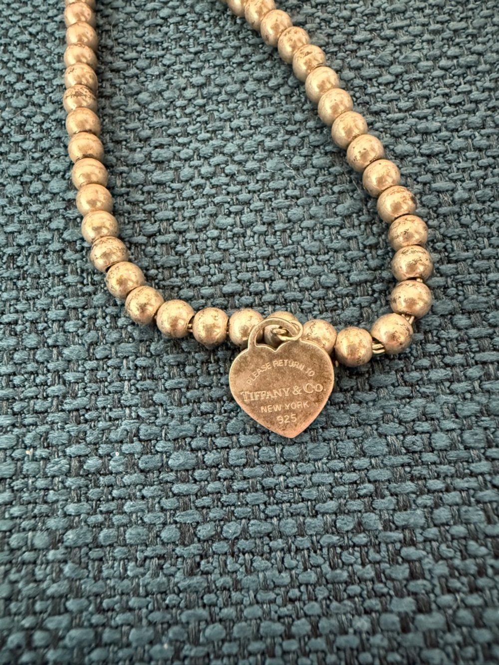 Tiffany & Co Return to Tiffany Silver Beaded Bracelet with Heart Charm  Jewelry - Picture 4 of 5